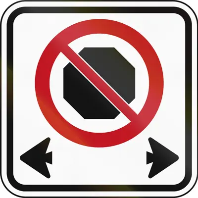 No stopping sign 