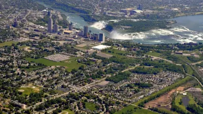 Aerial view of Niagara Falls