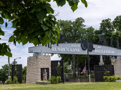 Lundy's Lane Battlefield archway crossing the road