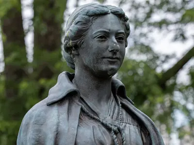 Laura Secord monument at Drummond Hill Cemetery in Niagara Falls Ontario.