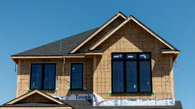 Two storey house under construction
