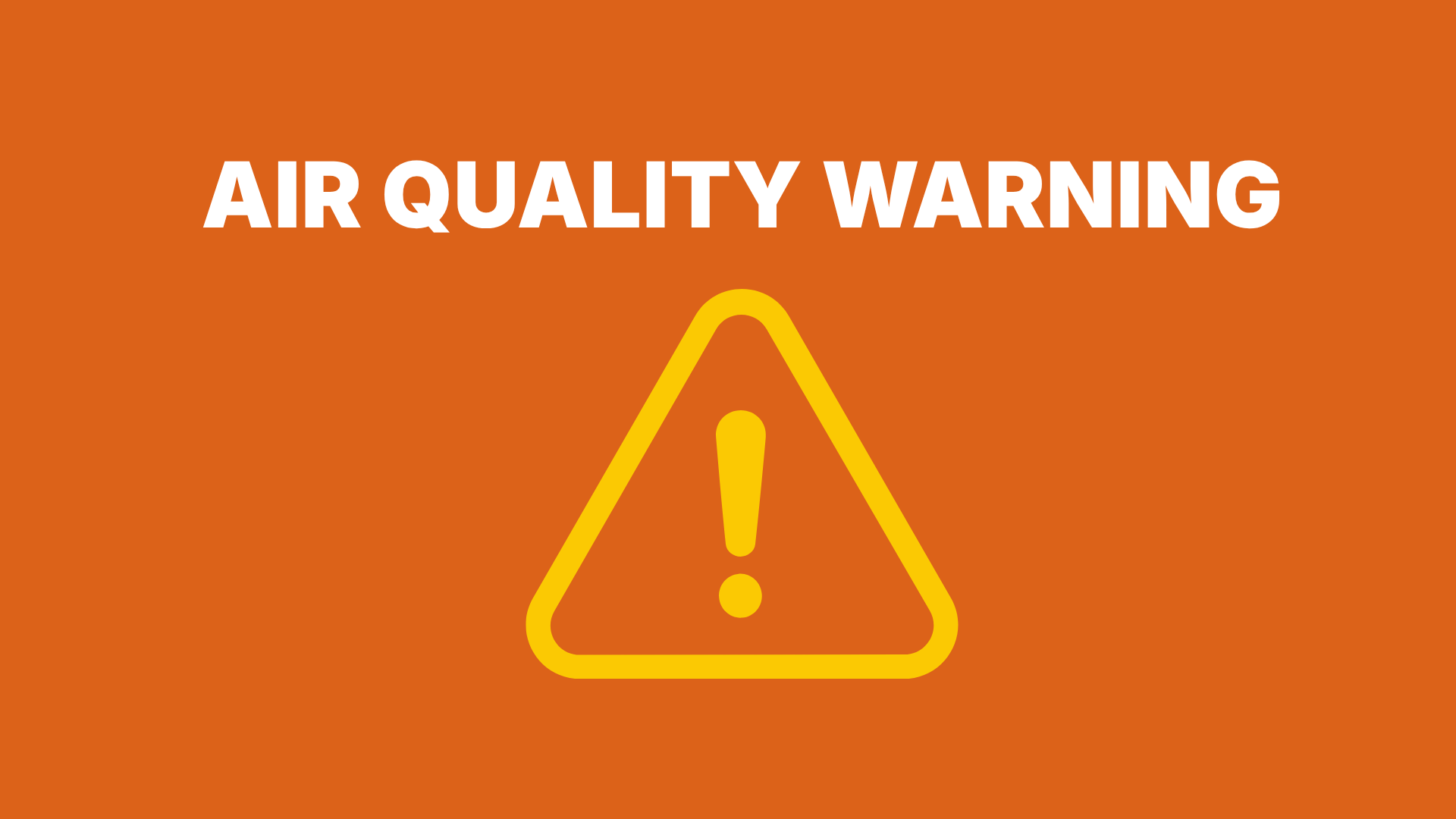 Orange Air Quality Health Index Warning