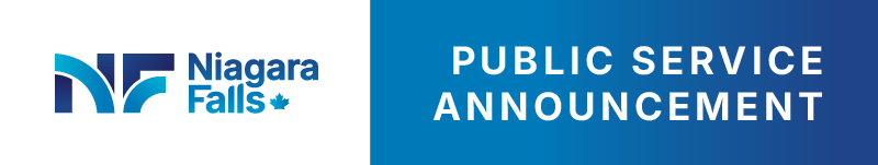 Decorative header for Public Service Announcement with the City of Niagara Falls logo.