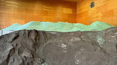 Sand and salt at the City storage facility